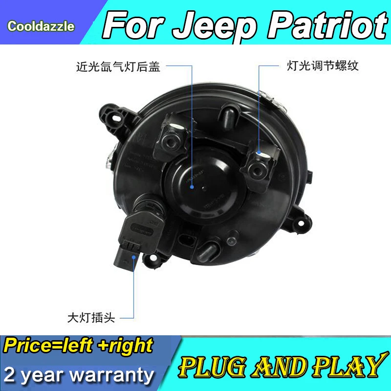 Для JEEP Патриот светодиодный фонарь в сборе 2011- год передняя фара