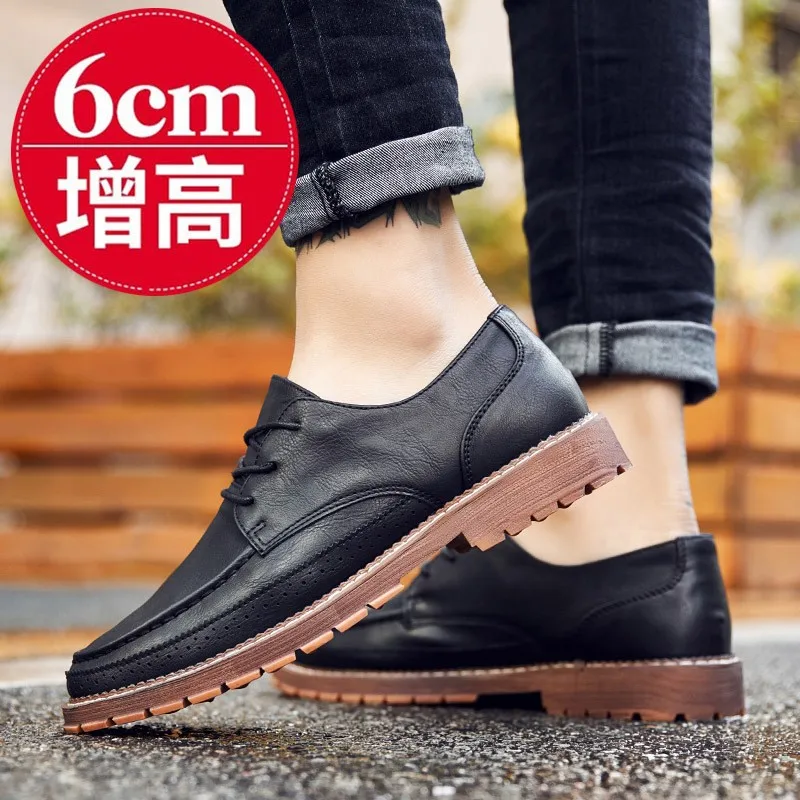 Leather Shoes Men S Black Korean Style Marriage Groom Shoe Wedding