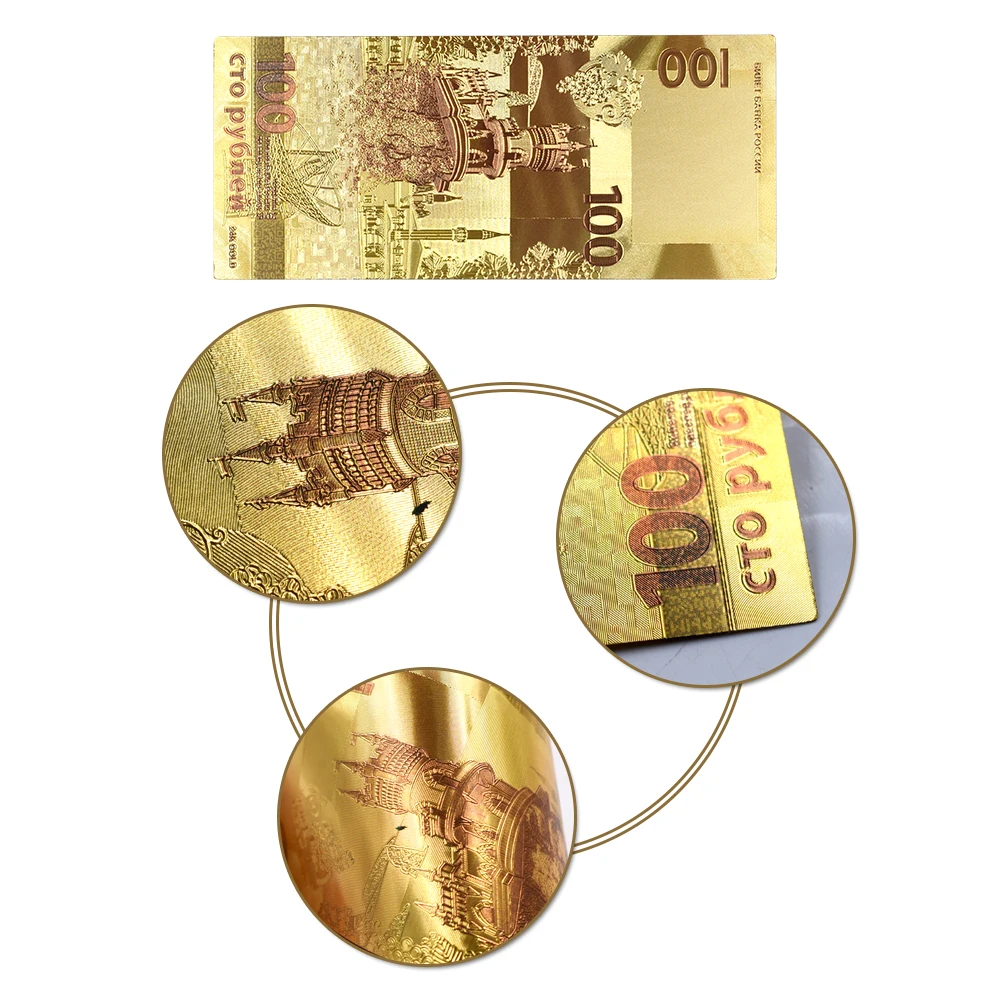 10 шт./лот новые продукты цветная Российская банкнота банкноты в Крыму 100 рублей 24 k