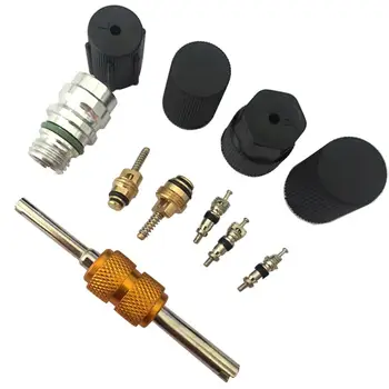 

R134a Air Conditioning Car Auto Valve Core A/C System Caps Service Remover Kit Automotive Air Conditioning Valve Core Dropship