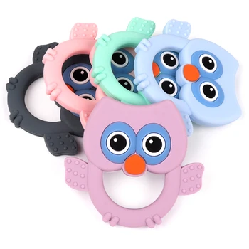 

Owl Animal Baby Teether BPA Food Grade Silicone Teething/Teether Silicone Chewable Charms Baby Infant Teething Gum Silicone