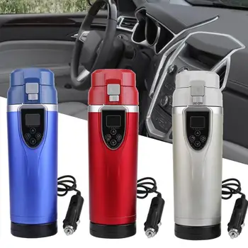

The NewCar Stylish Electric Cup Universal Digital LCD Display Car Auto Vehicle Electric Boiling Water Bottle Cup
