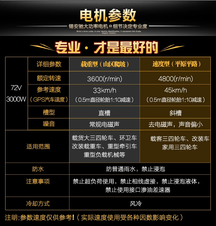 72V3000W 3600 об/мин/4800 об/мин Электрический три четыре Путешествия Силовой поезд автомобиль модифицированный дифференциальный бесщеточный двигатель