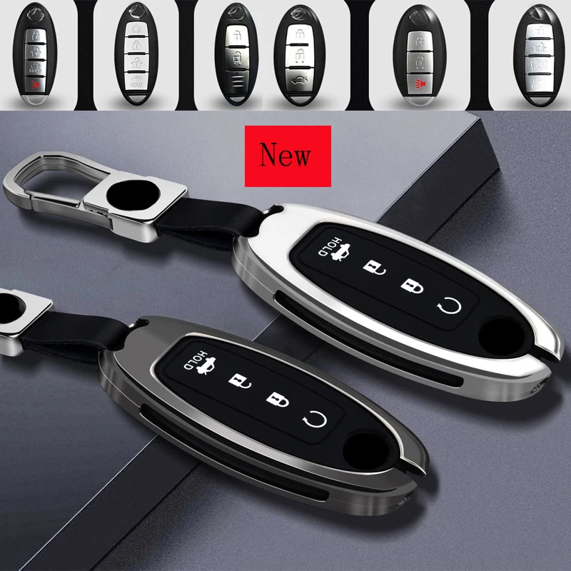 

High-Quality Aluminium Alloy Car Smart Key Case Cover for Nissan Bluebird Sylphy Teana X-TRAIL Qashqai Murano Bluebird