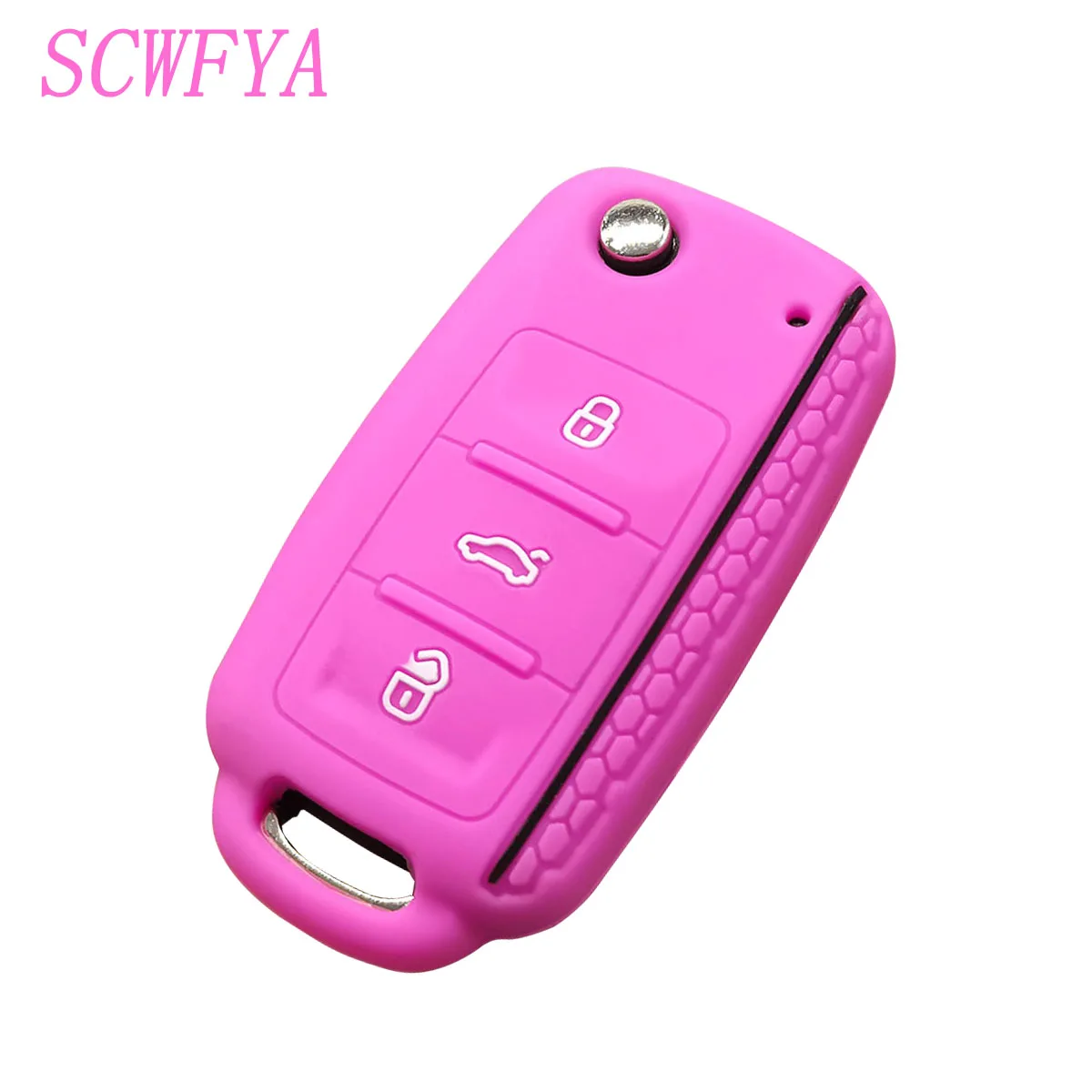 Funda de silicona para llave del coche, para VW, Volkswagen, Passat, Polo, Golf, Touran, Bora, SEAT Ibiza, Leon, SKODA, Octavia, Fabia, 3 botones