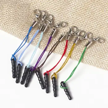 

100Pc DIY Phone Charm Universal 3.5mm Anti Dust Earphone Headphone Plug Keychain