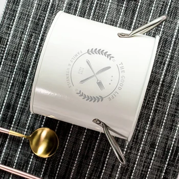 

Hot XD-1Pcs Family Utensils Separate Storage Chopsticks Barrel Drain Storage Box Partition Bucket Kitchen Tool Bucket Handle Qua