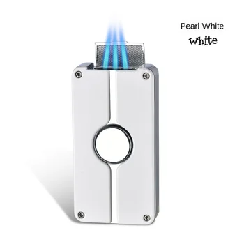 

Creative 3 Jet Butane Torch Flames Cigar Cigarette Lighter Windproof Inflatable Gas Smoking Lighter Tobacco Pipe Lighter