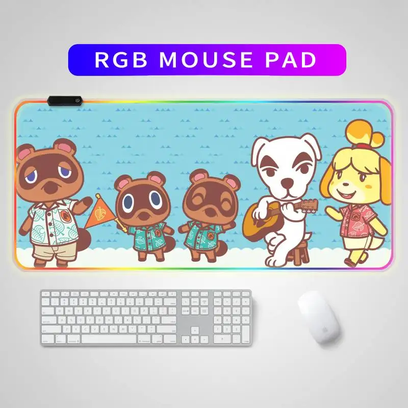 

Top Quality Animal Crossing New Horizons Laptop Gaming Mice RGB Mousepad Free Shipping Large Mouse Pad Keyboards Mat