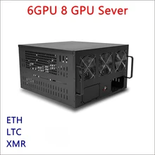 USB Miner чехол 6U ПК серверная стойка Scrypt Asic Bitcoin горная установка открытая рамка 6/8 GPU GTX1060 1080 RX470 480 570 ATX Dual power Bit