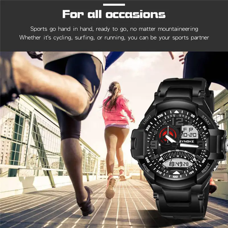 

SYNOKE Men Watches Outdoor Sport Watches 2019 Top Brand Luxury Men WristWatch Waterproof LED Electronic Digital Male Watch 661S1