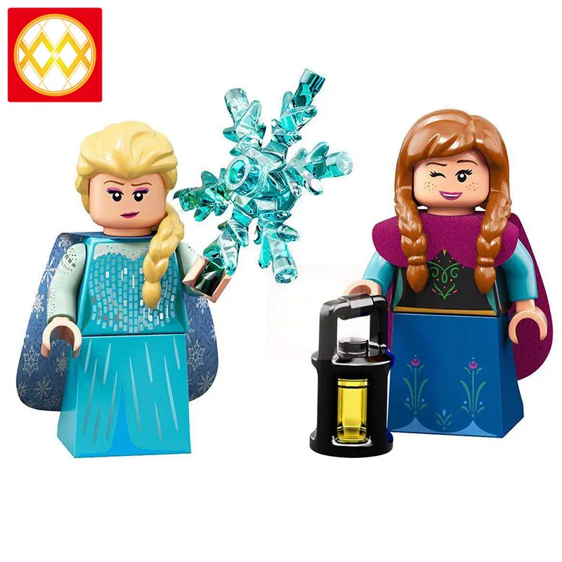 

Free Shipping WM749 Pumping Princess Anna Elsa Mickey Mouse Jack and sally Building Blocks Bricks Collection Toys For Children