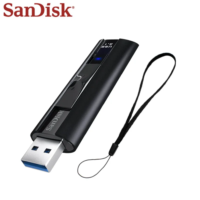  SanDisk USB Flash Drive Extreme PRO de estado sólido USB 31 de 128GB 256GB Pen Drive hasta 420 MB/S