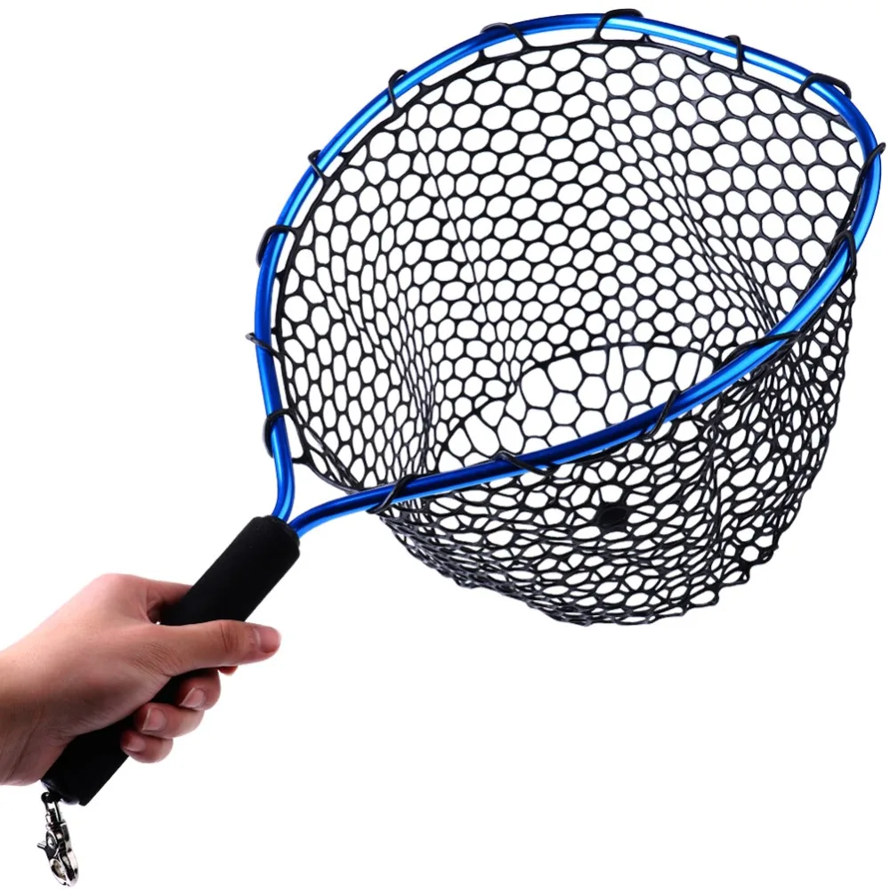 Sougayilang 54x30x24 см Складная сачок для рыбалки на открытом воздухе Brail синий мягкий резиновый материал сачок Eva ручка рыболовные сети