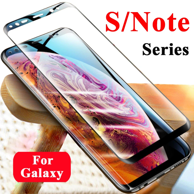

3D Protective Glass On For Samsung Galaxy Note 8 S8 9 S9 Plus Screen Protector Note8 8s Film Sheet Note9 s Samsang Gelaksi Glas