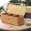 Toilet Paper Basket- 3 Plaid Rattan Toilet Bathroom Storage Organizer Basket- Jewelry Cosmetic Storage Basket 4