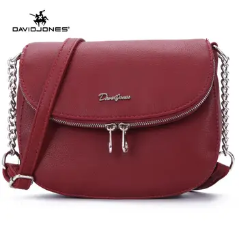

DAVID JONES women messenger bags faux leather female shoulder bags small lady handbag brand crossbody bag drop shipping