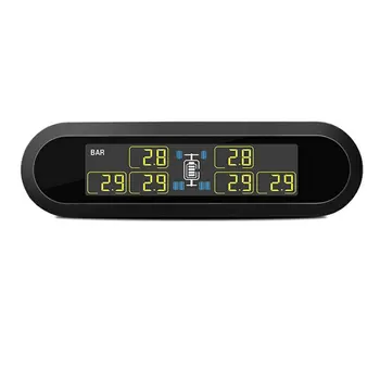 

Solar Power Wireless LCD TPMS Tire Pressure Monitoring System with 6 External T650 Sensors for Van RV Trailer