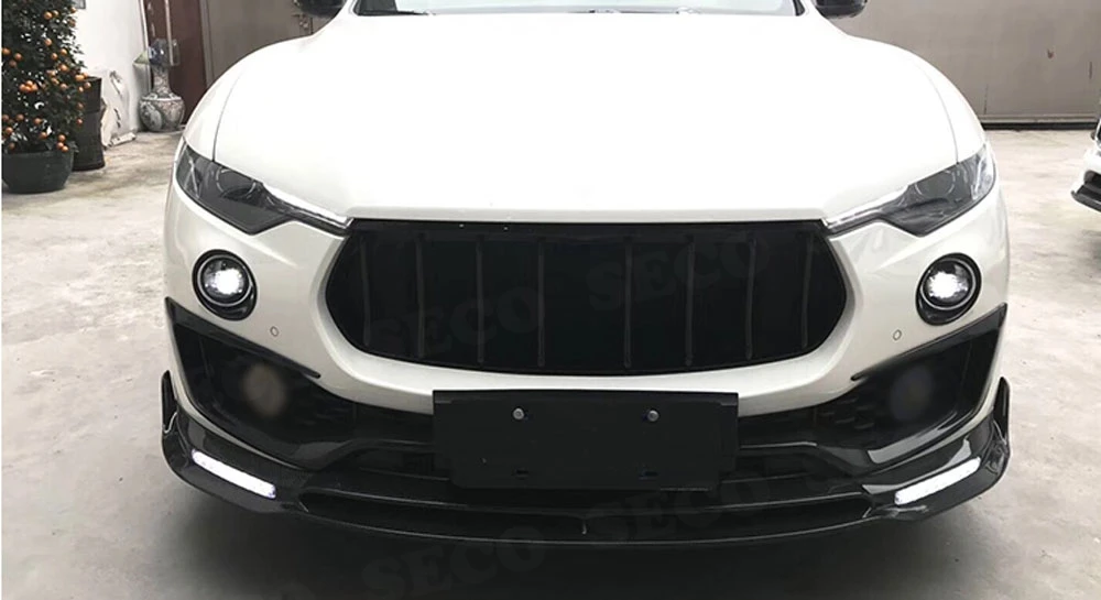Подходит для Maserati Levante- передняя решетка отделка бар полоски карбоновый волокнистая решетка сетки украшения Рамка 9 шт./компл