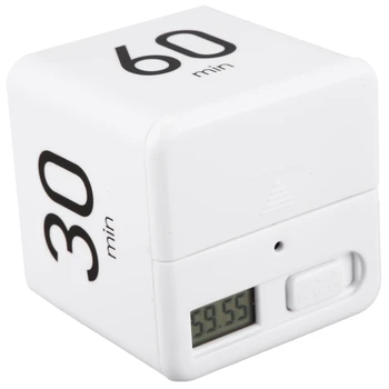 

2 Pcs Timer Kitchen Square Timer Rechargeable Stylish Mini Square Timer 1-60 Minutes Time Management,White