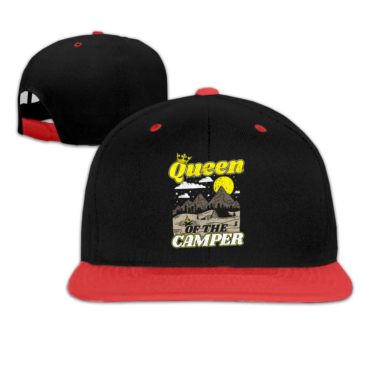 Queen of The Camper регулируемая детская хип-хоп бейсболка Snapback Hat для мальчиков и девочек красного цвета