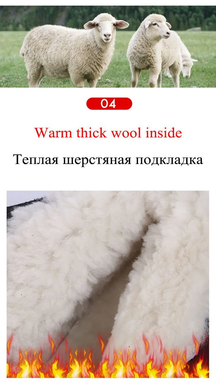 DRKANOL/новые женские зимние ботинки зимние меховые ботильоны для женщин; шерстяные ботинки теплая обувь из натуральной кожи на плоской подошве с принтом