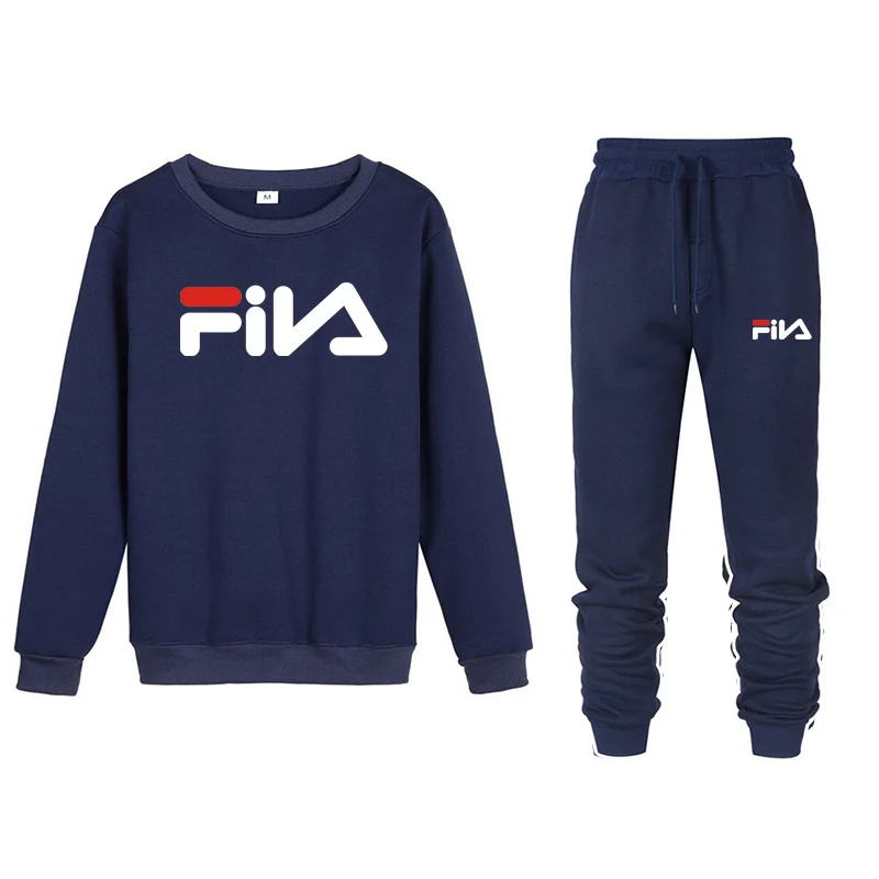 Модный Зимний спортивный костюм, 2 предмета, мужской спортивный костюм, chandal hombre, для бега, homme, с принтом, толстовка+ спортивные штаны, мужская одежда - Цвет: 5
