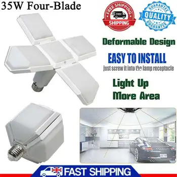 

Deformation Lighting Bulb 35W E27 Led Fan Garage Light 2700LM AC165-265V 2835 Led High Bay Industrial Lamp Bulb for Workshop