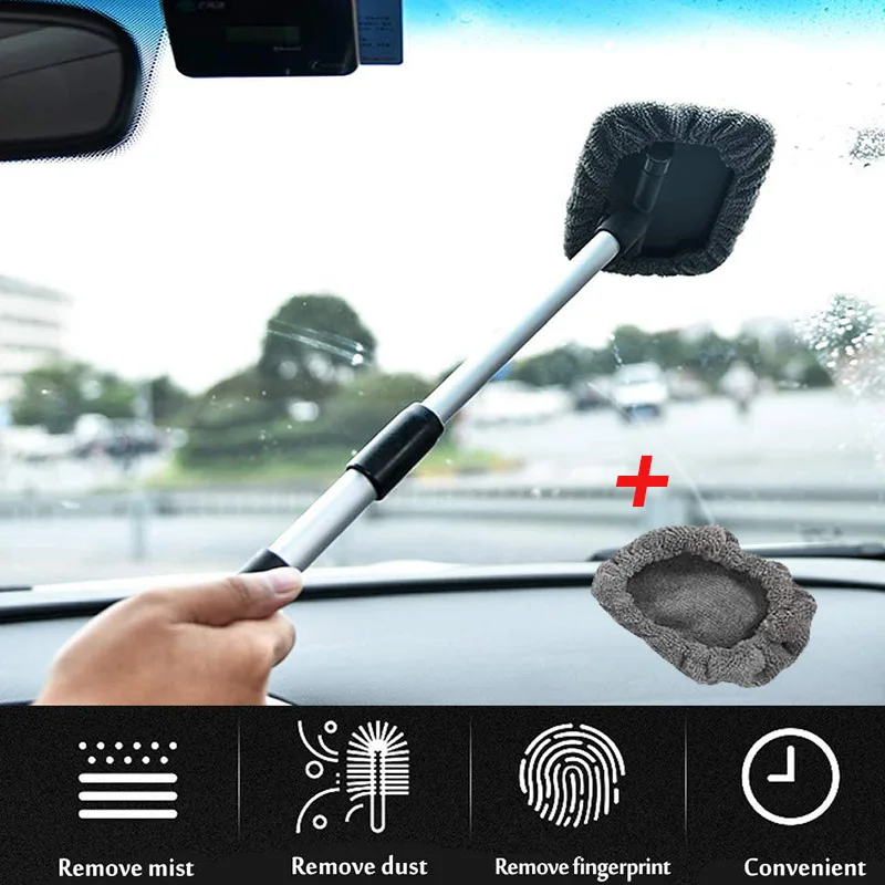 Car Window Cleaner Brush Kit Windshield Wiper Microfiber Wiper Cleaner Cleaning Brush Auto