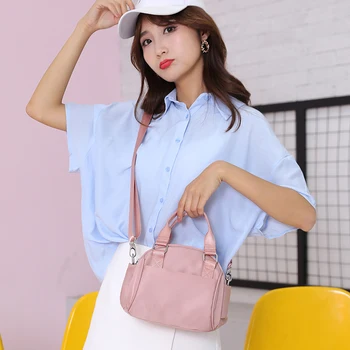 

Crossbody Bags Handbags Messenger Shoulder Purse Totes Oxford Cloth Luxury Pink Black Purple For Women Girls & Pouch Interior