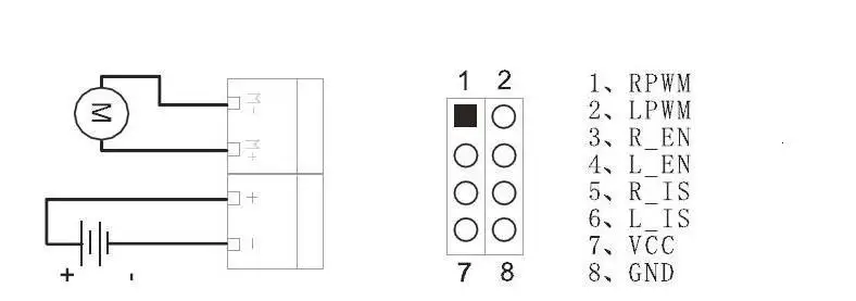 1/3PCS DC6-27V Doppel BTS7960 BTS7960B DC 43A schrittmotor stick modul H-Brücke PWM modul – Detail 1