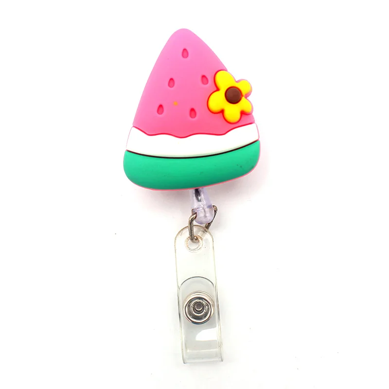 Retractable Badge Reel Badge Holder Retractable Id Tag Retractable Id Lanyard The Sunny Fruit And Vegetable Style Retractable Card Holder Badge Reel Nurse Exhibition Name Card