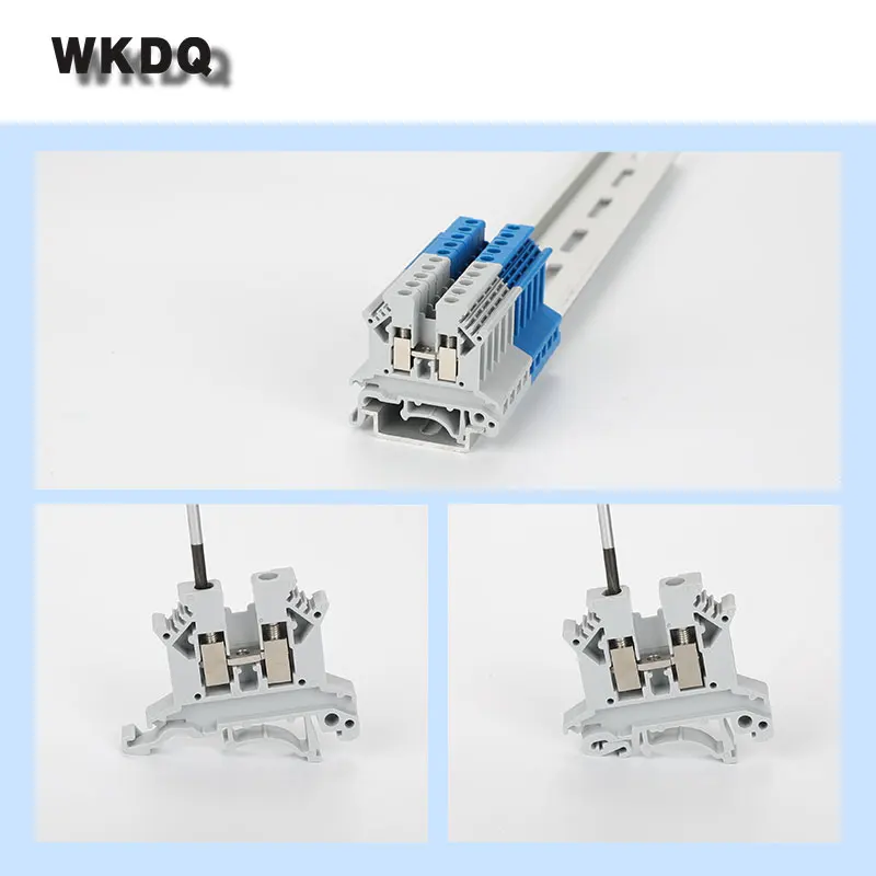 Din Rail Terminal Block Universal Panel Mount  UK 2.5B Screw Electronic Terminal Strips Contactor Conductor 10pcs