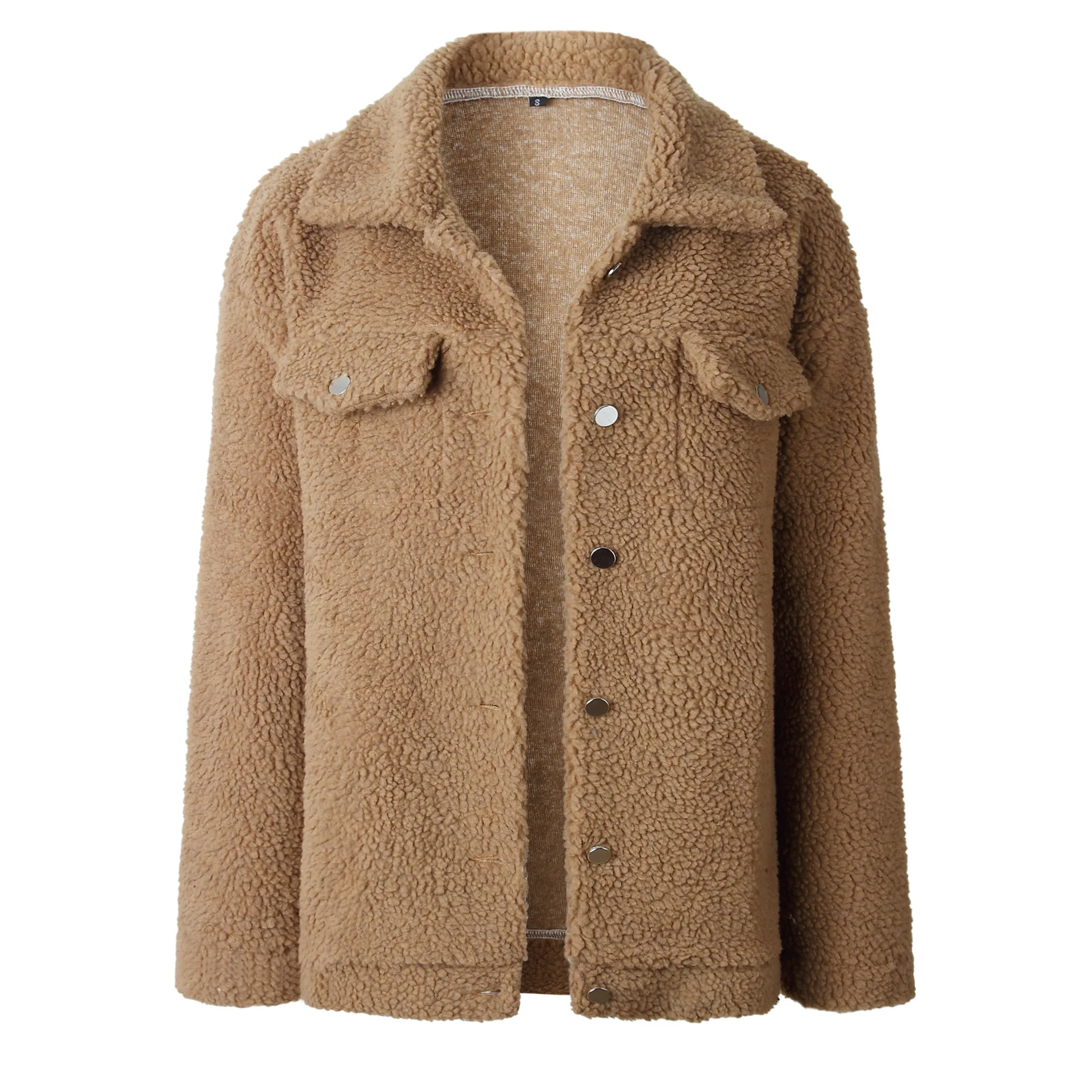 Плюшевый пиджак куртка из искусственного меха kawaii пальто пушистый мех пальто Женский винтажный меховой воротник зимнее пальто женское элегантное лохматое меховое пальто