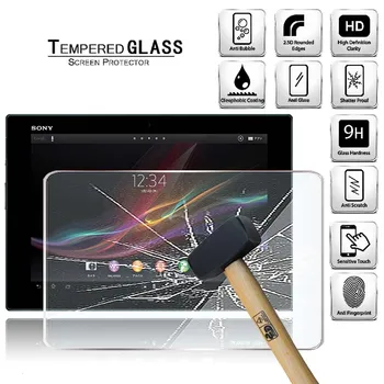 

Tablet Tempered Glass Screen Protector Cover for Sony Xperia Tablet Z Anti-Screen Breakage Anti-Fingerprint HD Tempered Film