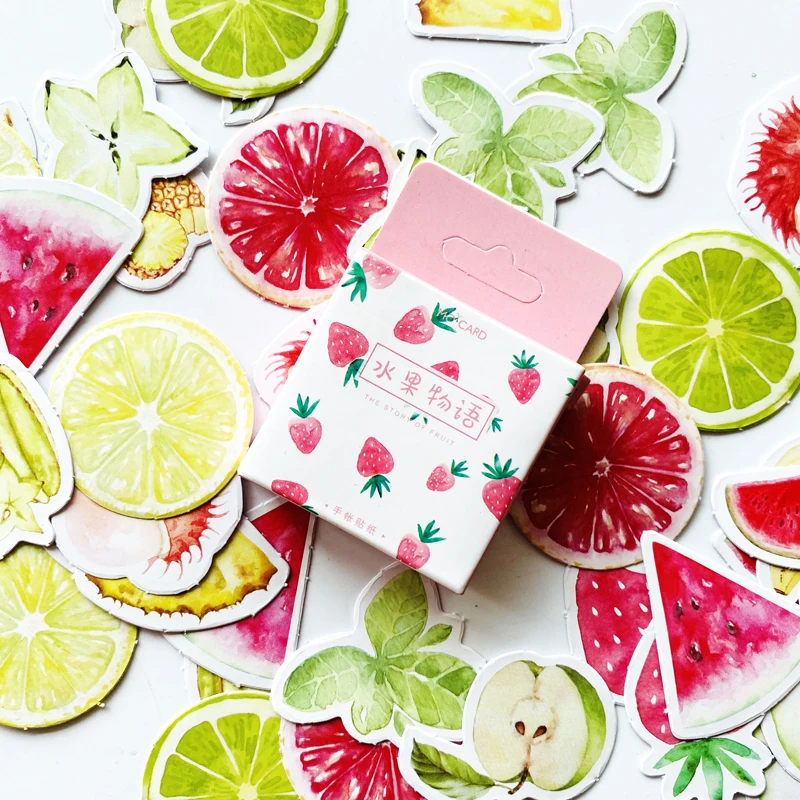 45 unids/pack lindo de la historia de Fruta de verano pegatinas Scrapbooking DIY álbum diario palo etiqueta artículos de papelería para Decoración