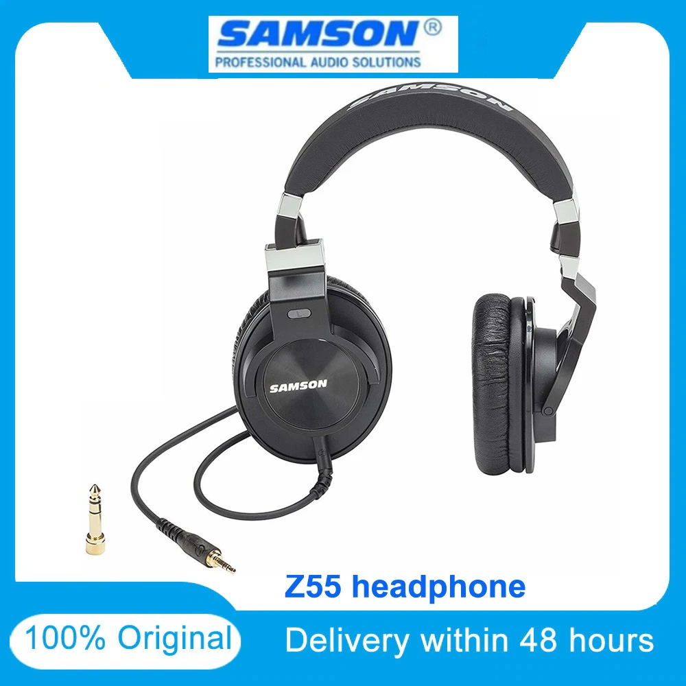Samson Z55 Closed Back Over Ear Professional Studio Reference Headphones Professional Recording Mixing Audiophile Music Monitor