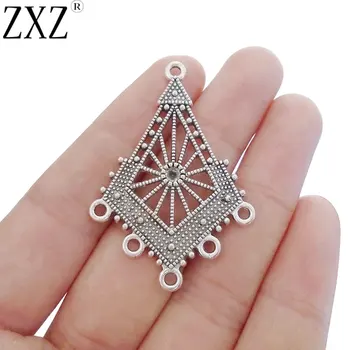 

ZXZ 10pcs Water Drop Chandelier Earring Multi Strand Connector Charms Pendants For Boho Jewelry Making Finding