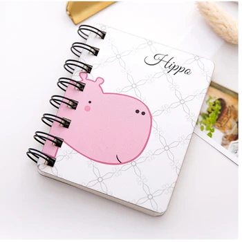 

2020 New Pink Panther Mini Memo Pad Stationery Student Rollover Coil Notebook Portable Cute Small Book School Supplies Kid Gift