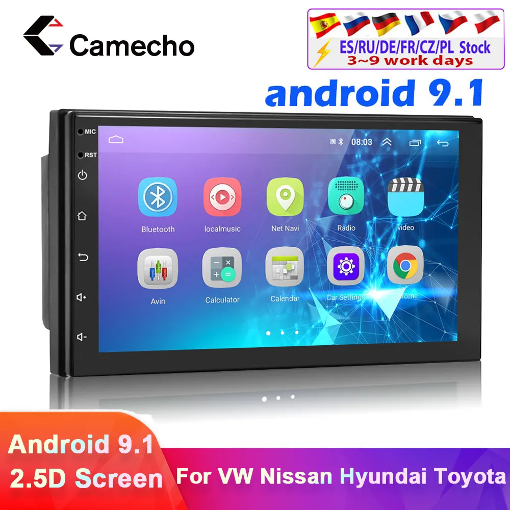 Camecho 2 din Автомобильный Радио мультимедийный плеер 7 &quotАвторадио 2din стерео Android