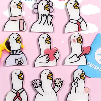 

kawaii Cartoon duck Acrylic Brooch Badges Decoration Pin On Backpack DIY Clothes Brooches Pins for scrapbook phone decoration