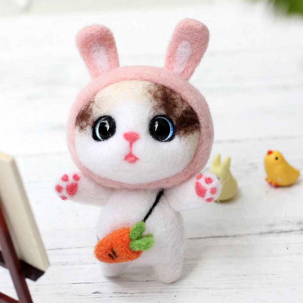 Кукла из фетра для рукоделия, набор для рукоделия, пакет для игл 899 - Цвет: bunny