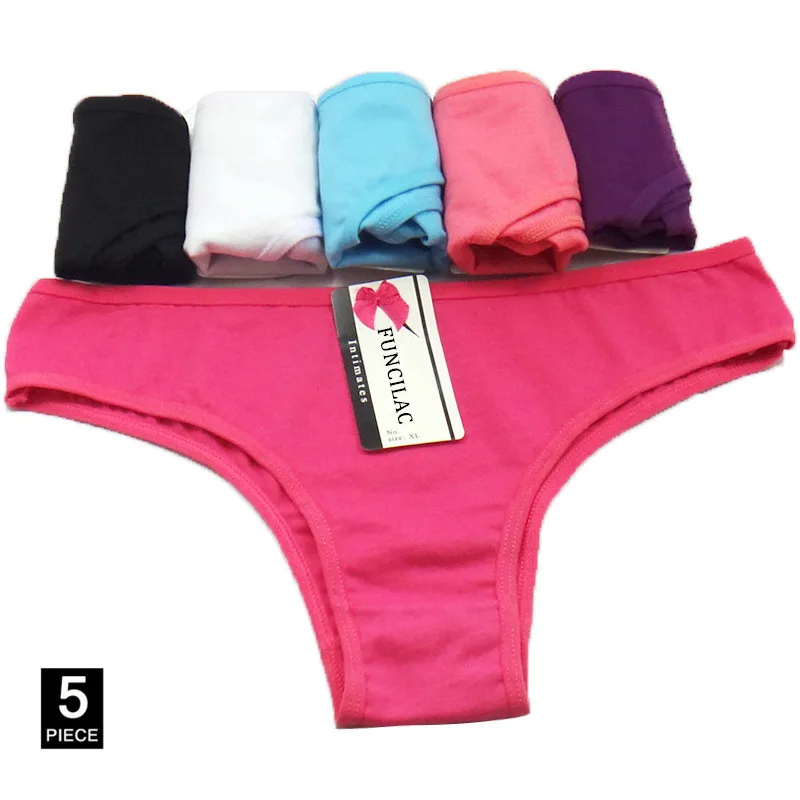 Mixed color-5 pcs Пикантные женские трусы, плавки для мальчика с принтом хлопковые трусы больших размеров нижнее белье для девочек, женские сексуальные нижнее бельё для девочек трусы xxl 5 шт./компл. FUNCILAC - Цвет: Mixed color-5 pcs