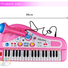 Детская мини электронная клавиатура многофункциональная 37 клавишная ударная пианино зарядка с микрофоном детский музыкальный инструмент игрушка