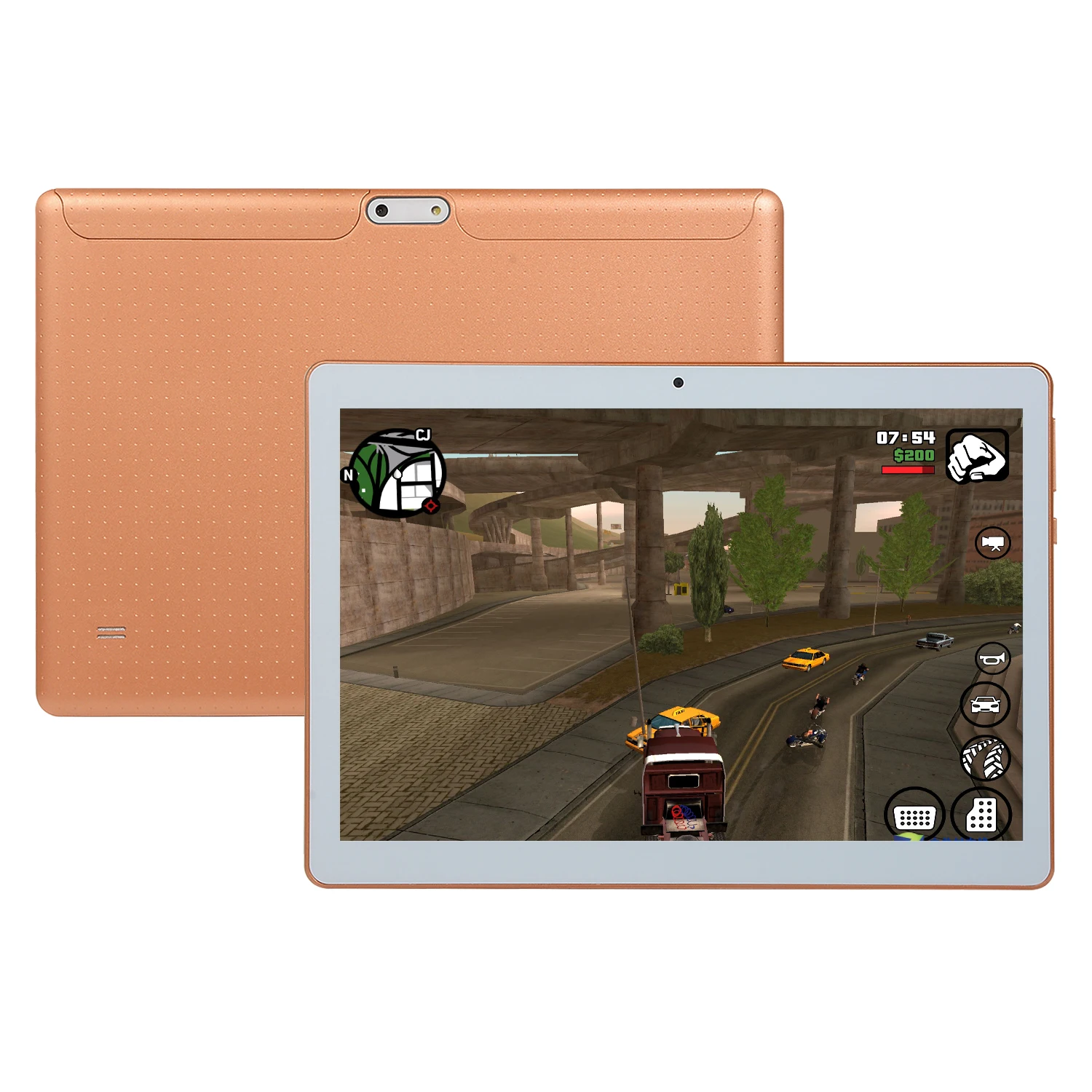 Планшетный ПК 10 дюймов 4G Android 7,0 4 ядра супер таблетки Ram 4GB Rom 64 Гб Wi-Fi gps 10,1 планшет ips двойная SIM gps планшет - Комплект: gold