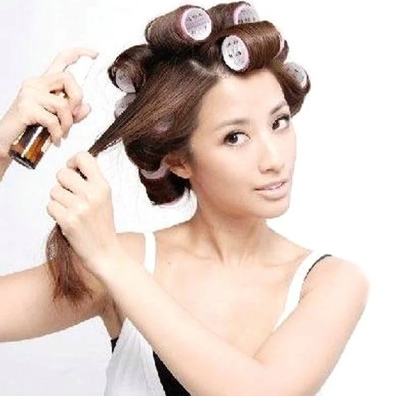 6pcs/set Self Grip Hair Rollers Magic Hair Curlers Salon Hairdressing Heatless Curling DIY Styling Tools For Women hair styling tool hair curling tools
