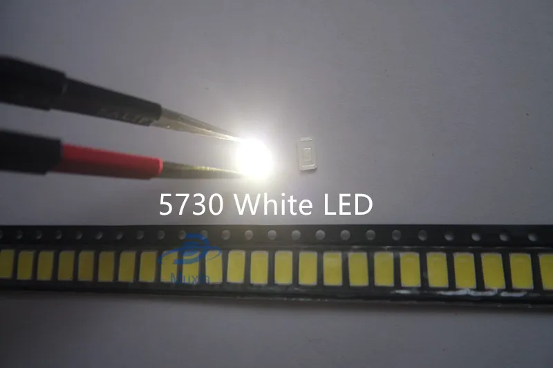 100 шт. 5630/5730-CW/WW 0,5 W-150Ma 50-55lm 6500K светильник SMD 5730 ...