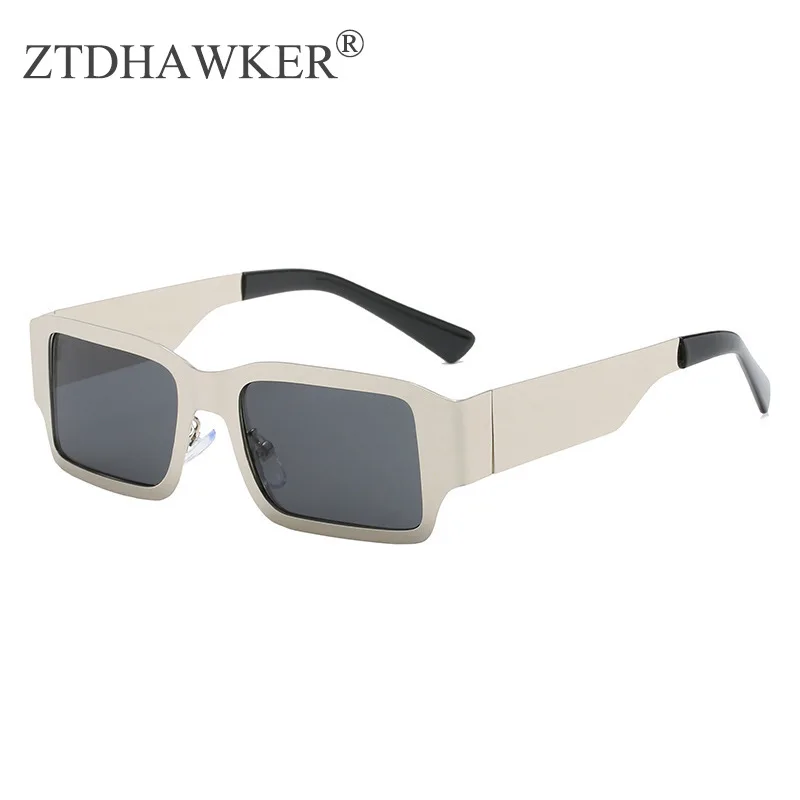 

New 2022 Fashion Stainless Steel Sunglasses Women Trend Sunglasses Adult Square Glasses Luxury Lady