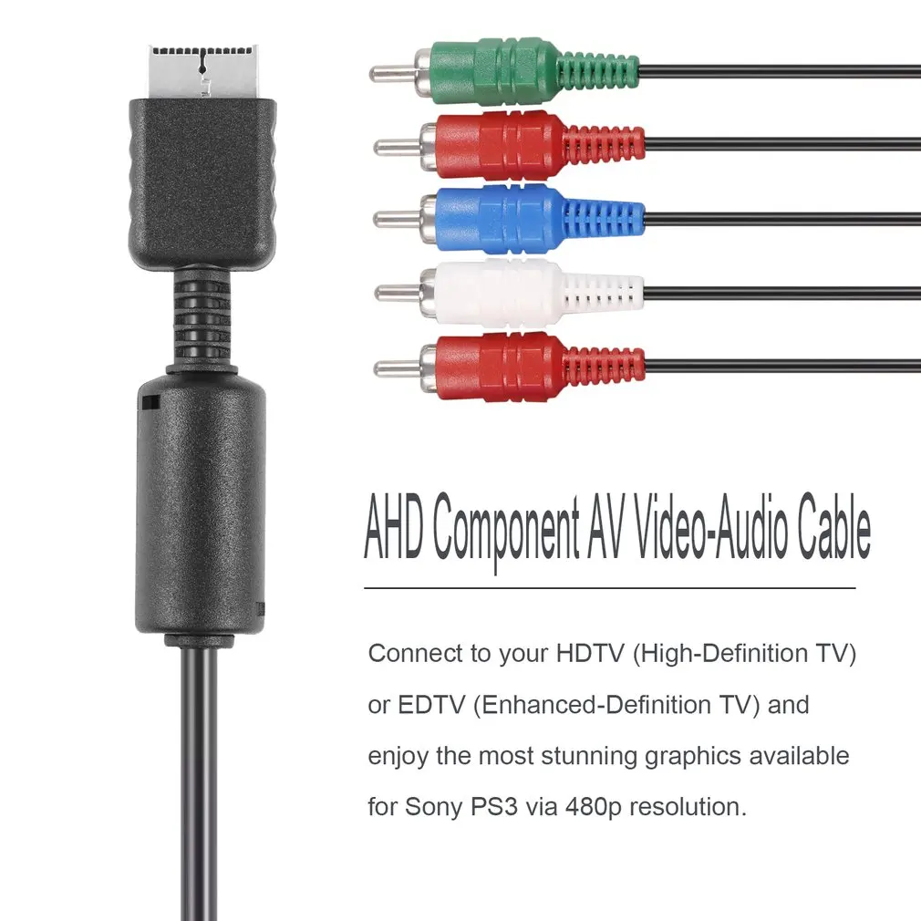 1 шт. Прямая AV Аудио Видео HDTV кабель компонентный шнур для sony для PS2 для PS3