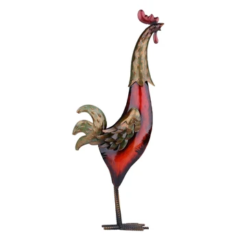 

Iron Rooster Ornament Statue Sculpture Dinning Room Decor Housewarming Gift